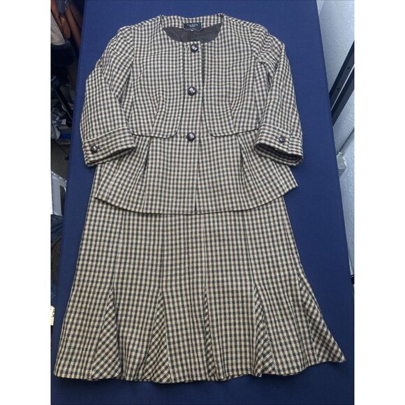 Talbots two-piece tweed skirt suit set "Read" Classic Career Preppy - Picture 2 of 12